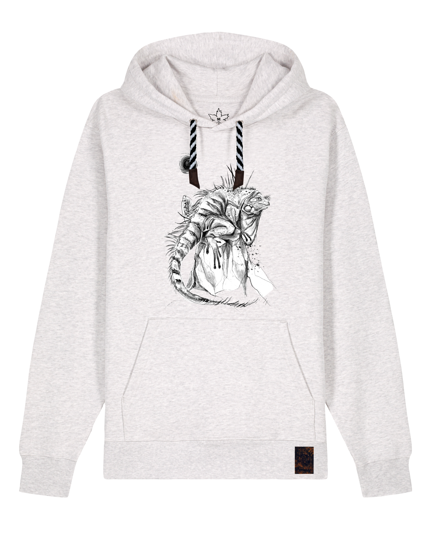 bio-unisex-medium fit-hoodie-iguana-stsu177-rennmaus-sw kordel-front