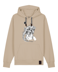 bio-unisex-medium fit-hoodie-iguana-stsu177-treibsand-sw kordel-front