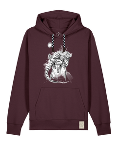 bio-unisex-medium fit-hoodie-iguana-stsu177-zartbitter-sw kordel-front