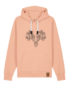 bio-unisex-medium fit-hoodie-king of wood-stsu177-agyptische keramik-weiße kordel-front