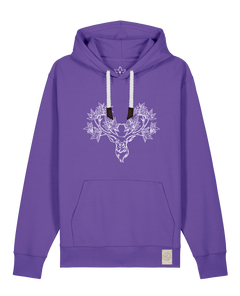 bio-unisex-medium fit-hoodie-king of wood-stsu177-blaukraut-weiße kordel-front
