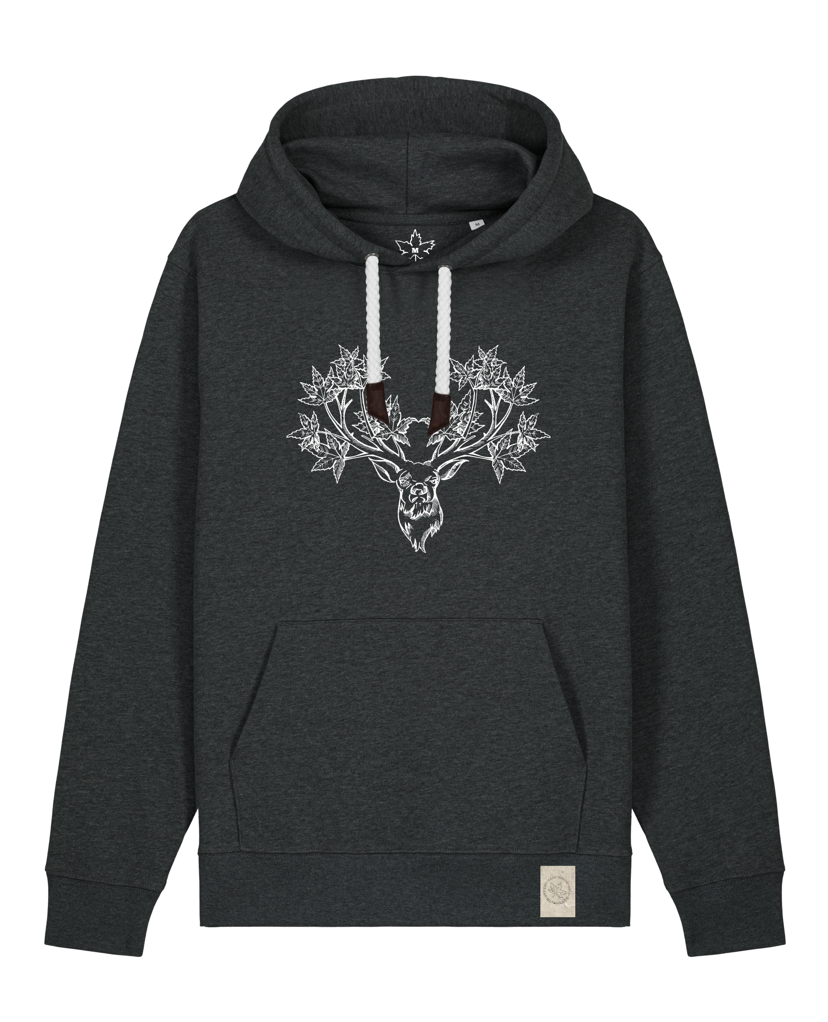 bio-unisex-medium fit-hoodie-king of wood-stsu177-elephant-weiße kordel-front
