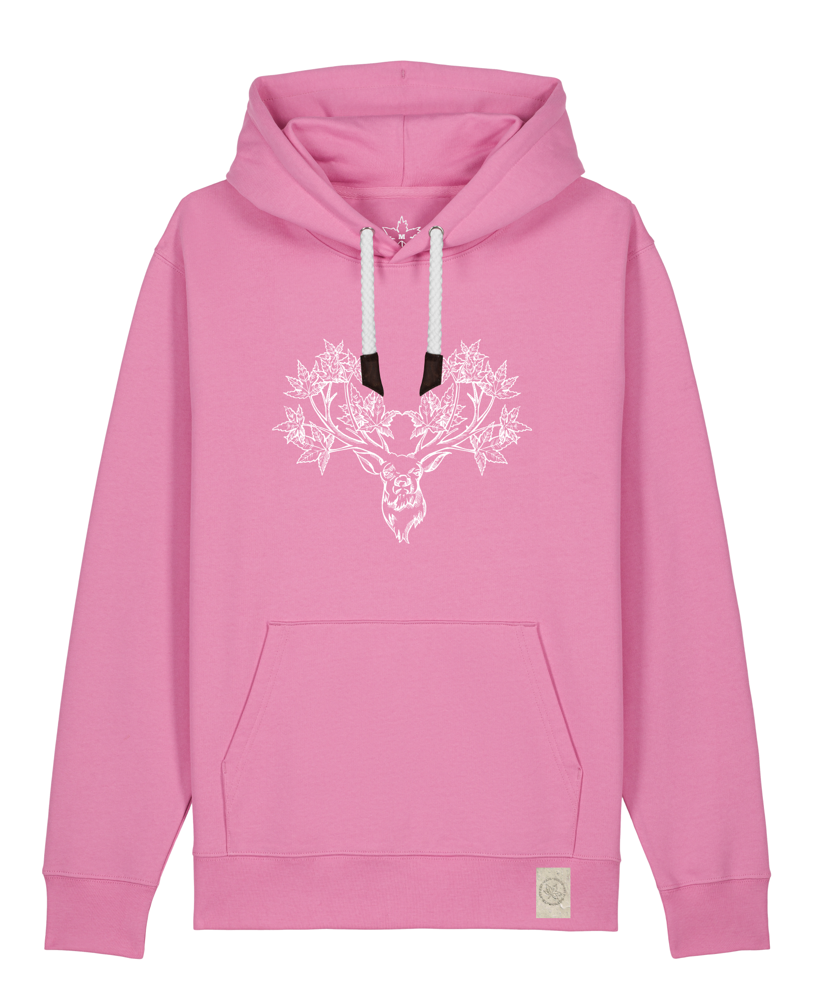 bio-unisex-medium fit-hoodie-king of wood-stsu177-kaugummi-weiße kordel-front