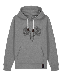 bio-unisex-medium fit-hoodie-king of wood-stsu177-opossum-weiße kordel-front