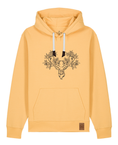 bio-unisex-medium fit-hoodie-king of wood-stsu177-senfkorn-weiße kordel-front