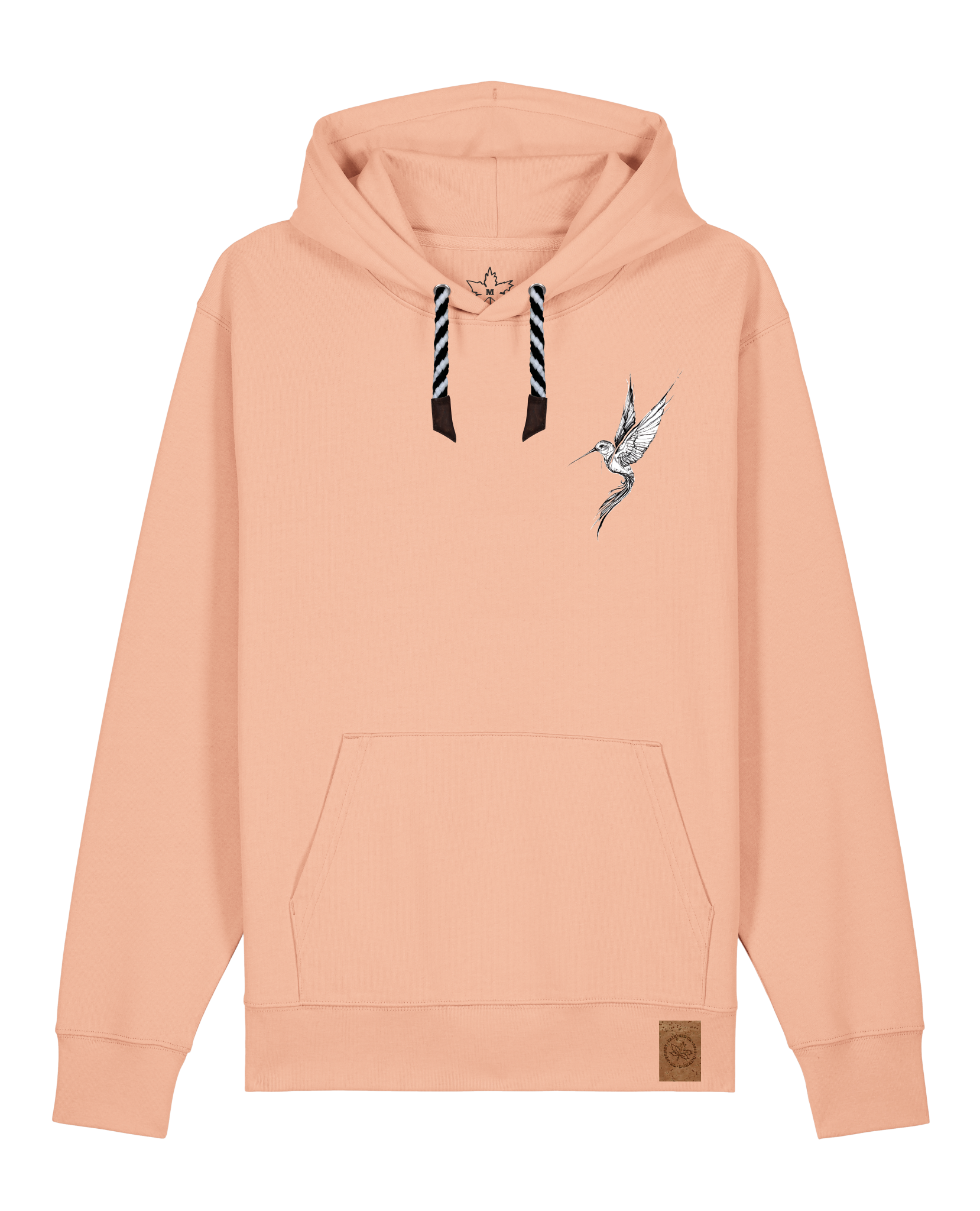 bio-unisex-medium fit-hoodie-kolibri (backprint)-stsu177-agyptische keramik-sw kordel-front