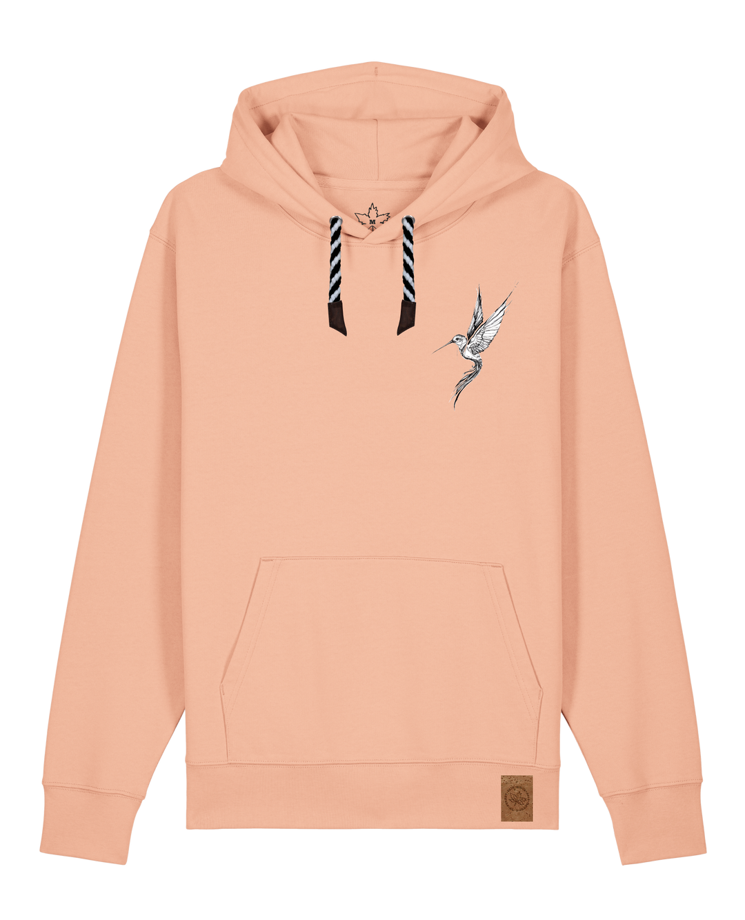 bio-unisex-medium fit-hoodie-kolibri (backprint)-stsu177-agyptische keramik-sw kordel-front