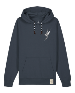 bio-unisex-medium fit-hoodie-kolibri (backprint)-stsu177-blaubeernacht-sw kordel-front