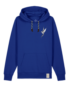 bio-unisex-medium fit-hoodie-kolibri (backprint)-stsu177-kornblume-sw kordel-front