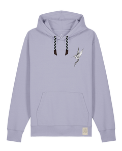 bio-unisex-medium fit-hoodie-kolibri (backprint)-stsu177-lavender-sw kordel-front