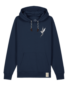 bio-unisex-medium fit-hoodie-kolibri (backprint)-stsu177-marine-sw kordel-front