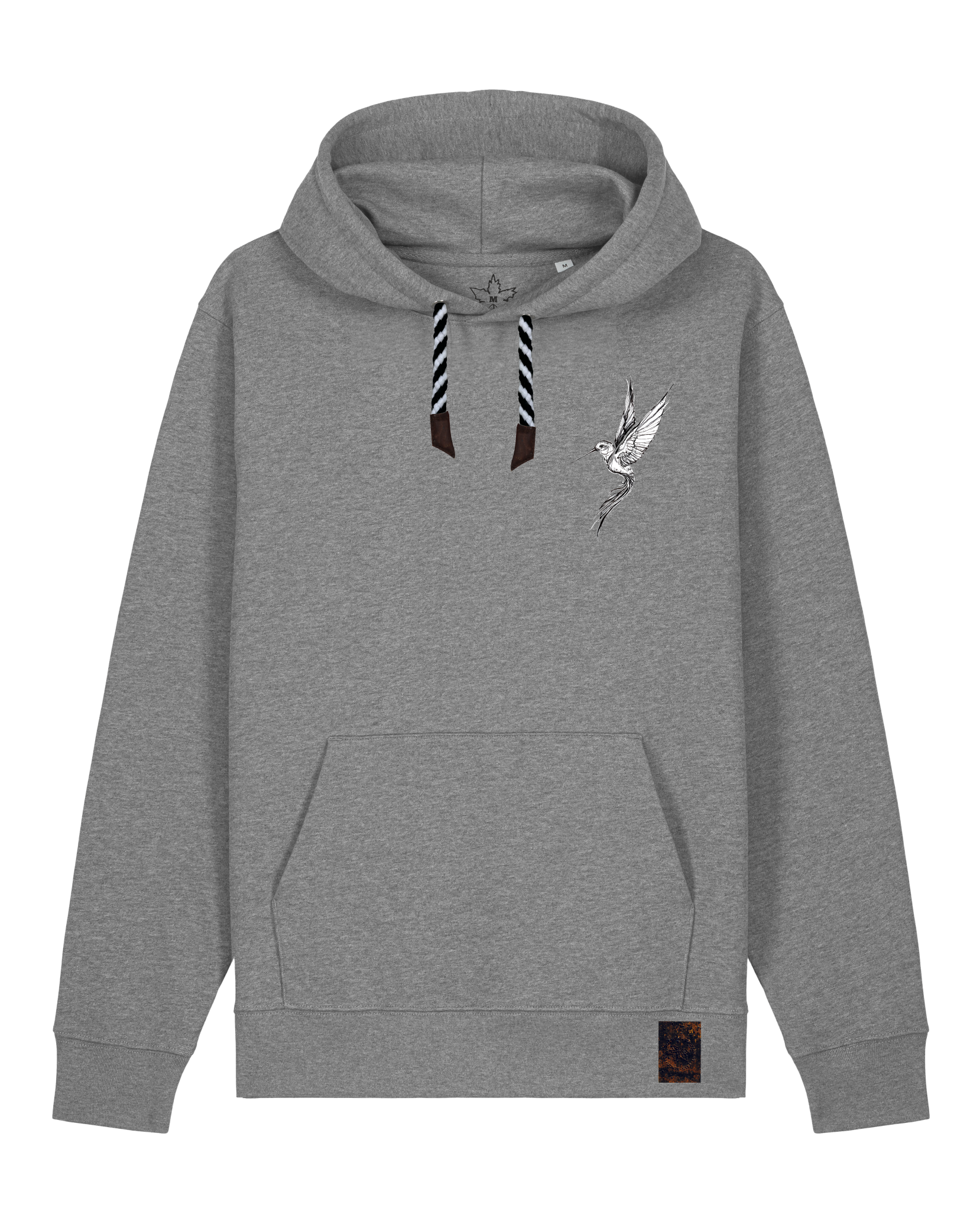 bio-unisex-medium fit-hoodie-kolibri (backprint)-stsu177-opossum-sw kordel-front