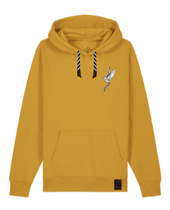 bio-unisex-medium fit-hoodie-kolibri (backprint)-stsu177-senf-sw kordel-front