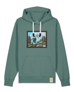 bio-unisex-medium fit-hoodie-krakonoš in holidays-stsu177-blautanne-weiße kordel-front
