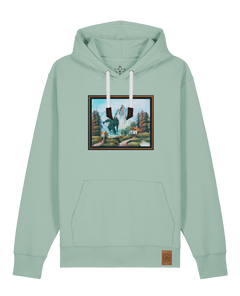 bio-unisex-medium fit-hoodie-krakonoš in holidays-stsu177-eukalyptus-weiße kordel-front