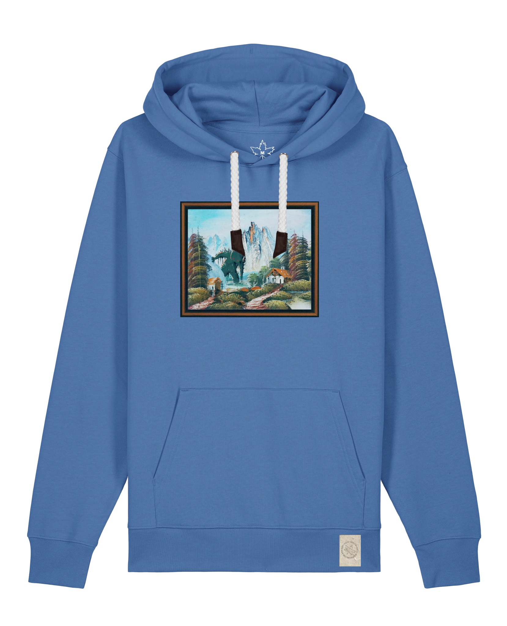 bio-unisex-medium fit-hoodie-krakonoš in holidays-stsu177-hortensie-weiße kordel-front