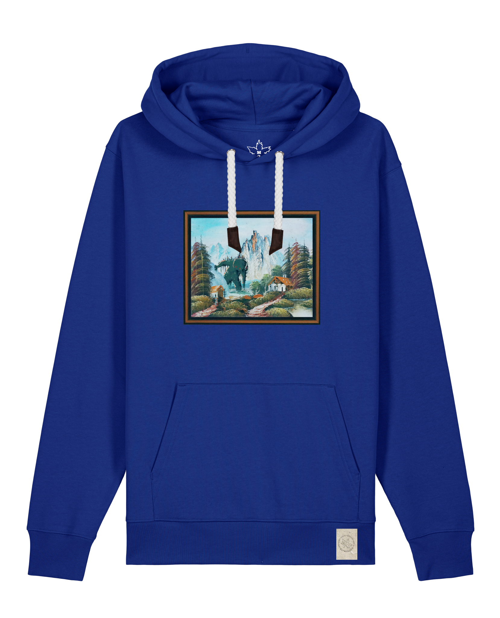 bio-unisex-medium fit-hoodie-krakonoš in holidays-stsu177-kornblume-weiße kordel-front