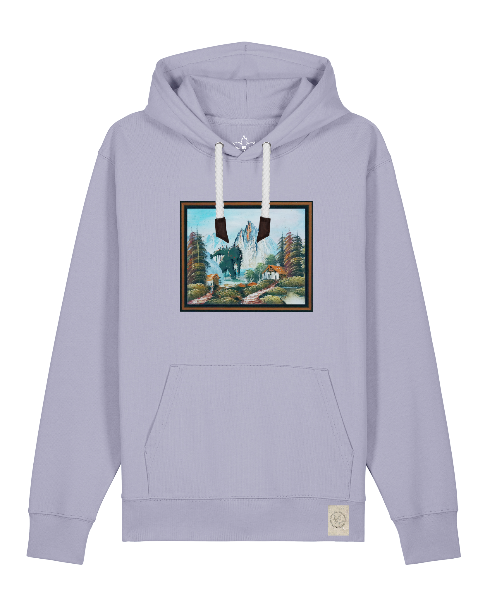 bio-unisex-medium fit-hoodie-krakonoš in holidays-stsu177-lavender-weiße kordel-front