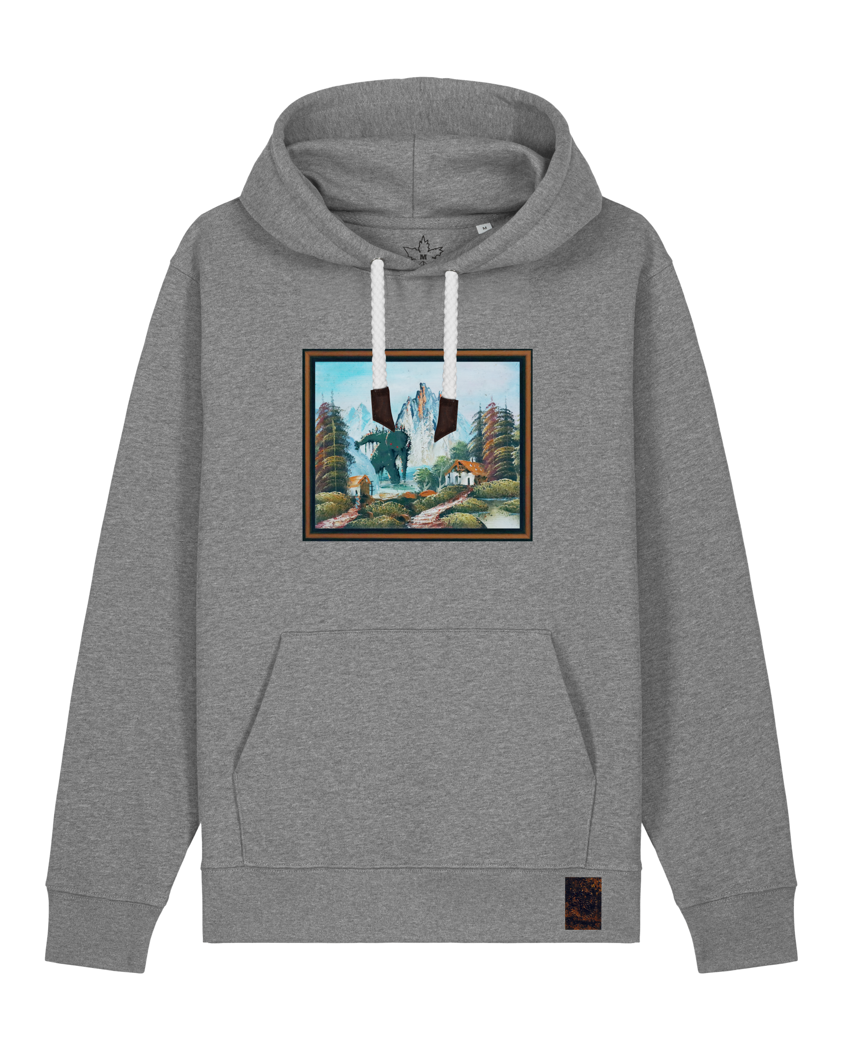 bio-unisex-medium fit-hoodie-krakonoš in holidays-stsu177-opossum-weiße kordel-front