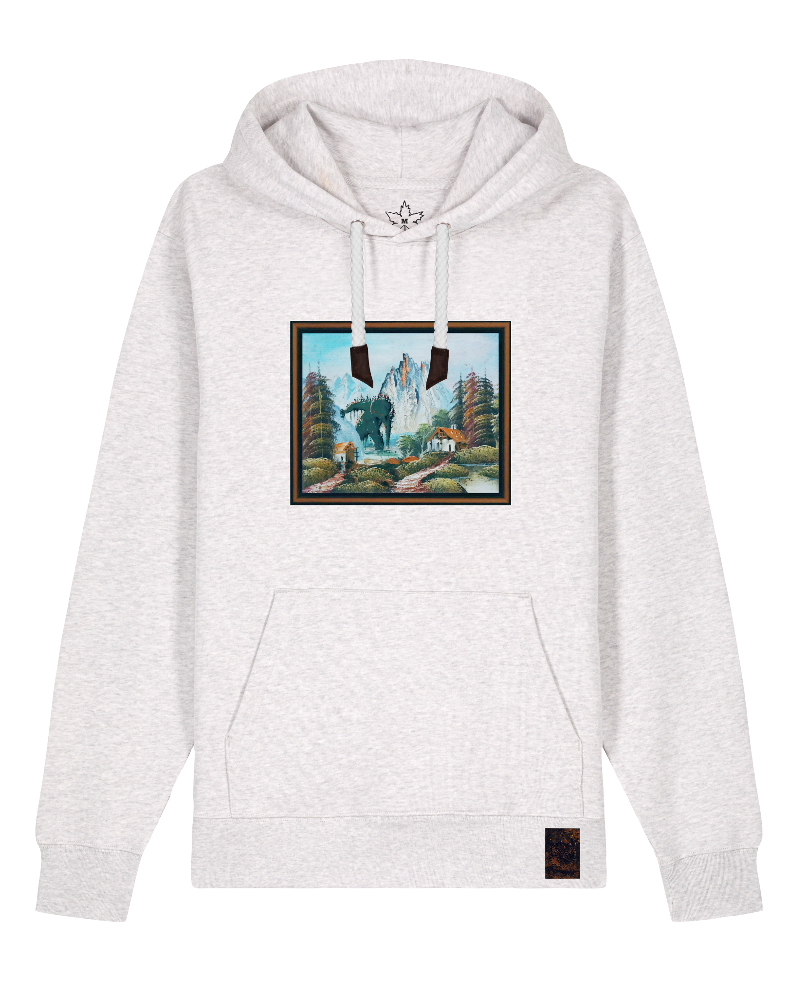 bio-unisex-medium fit-hoodie-krakonoš in holidays-stsu177-rennmaus-weiße kordel-front