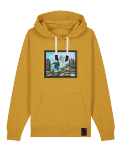 bio-unisex-medium fit-hoodie-krakonoš in holidays-stsu177-senf-weiße kordel-front