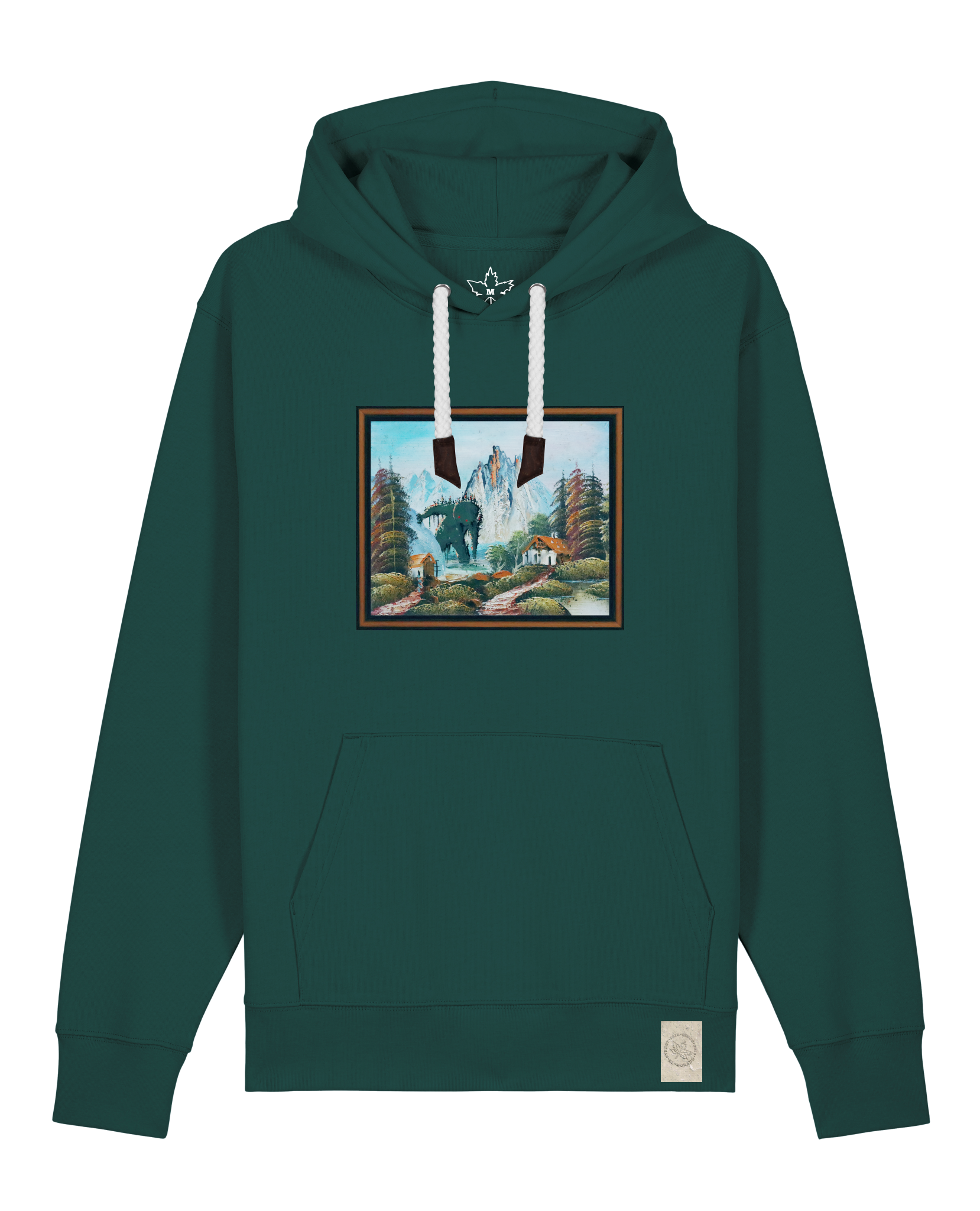 bio-unisex-medium fit-hoodie-krakonoš in holidays-stsu177-spirulina-weiße kordel-front