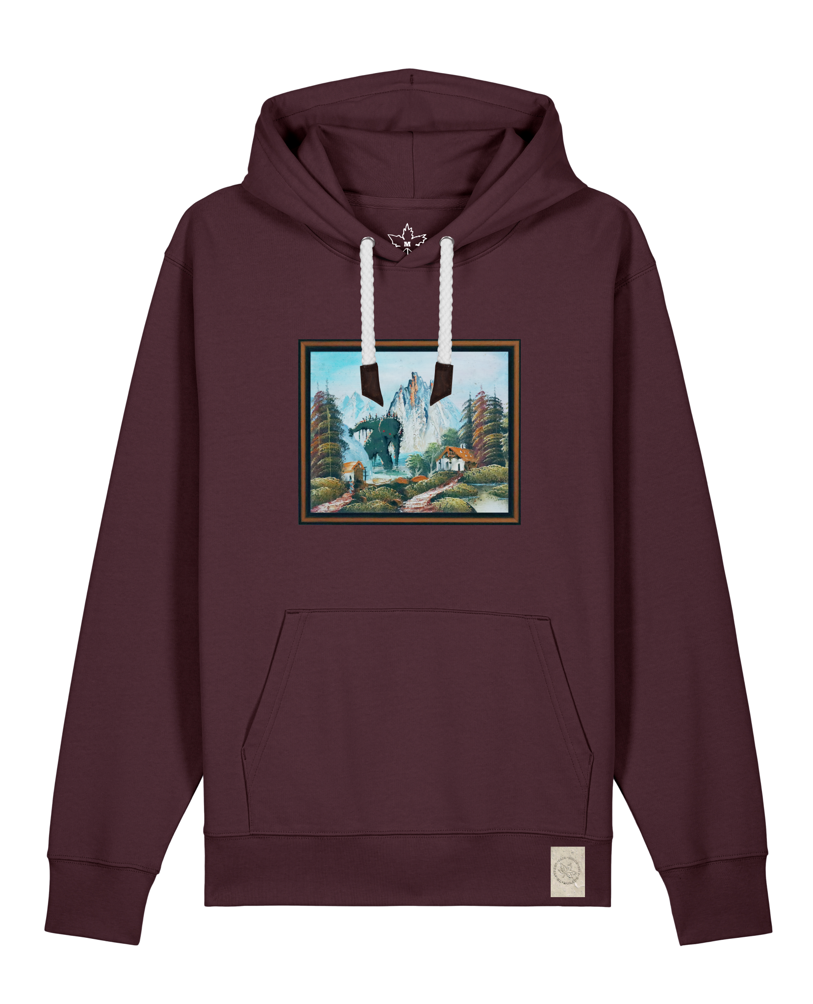 bio-unisex-medium fit-hoodie-krakonoš in holidays-stsu177-zartbitter-weiße kordel-front