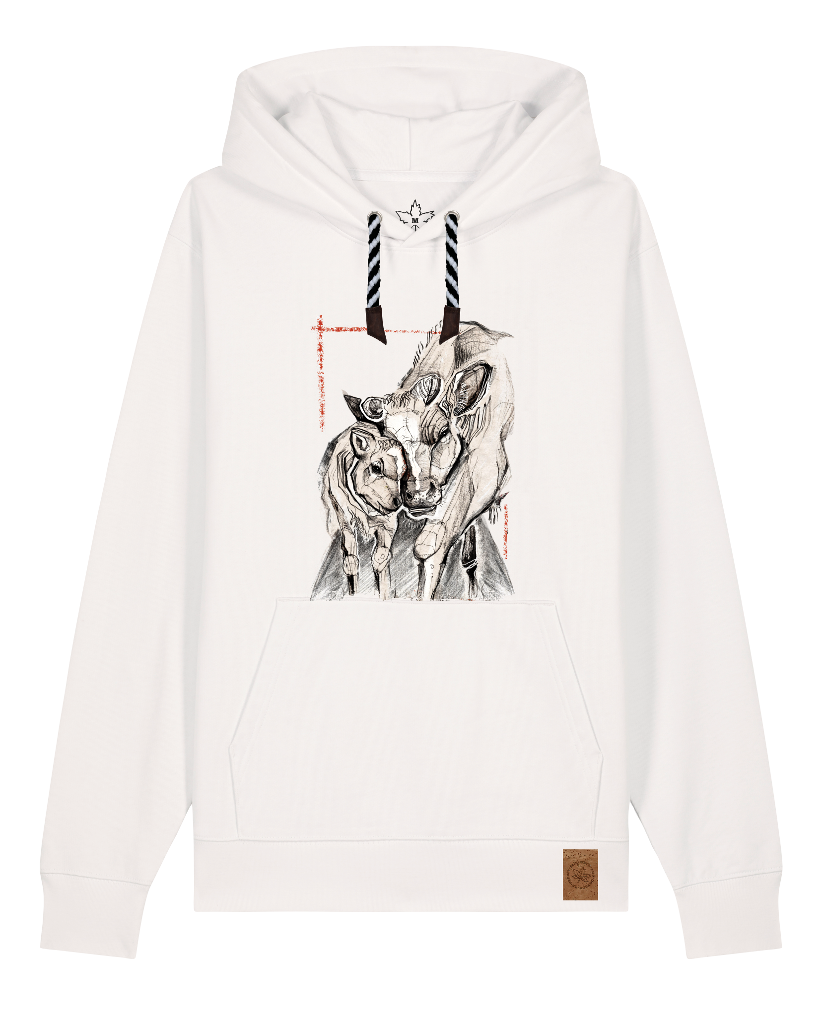 bio-unisex-medium fit-hoodie-kühe-stsu177-bio ei-sw kordel-front