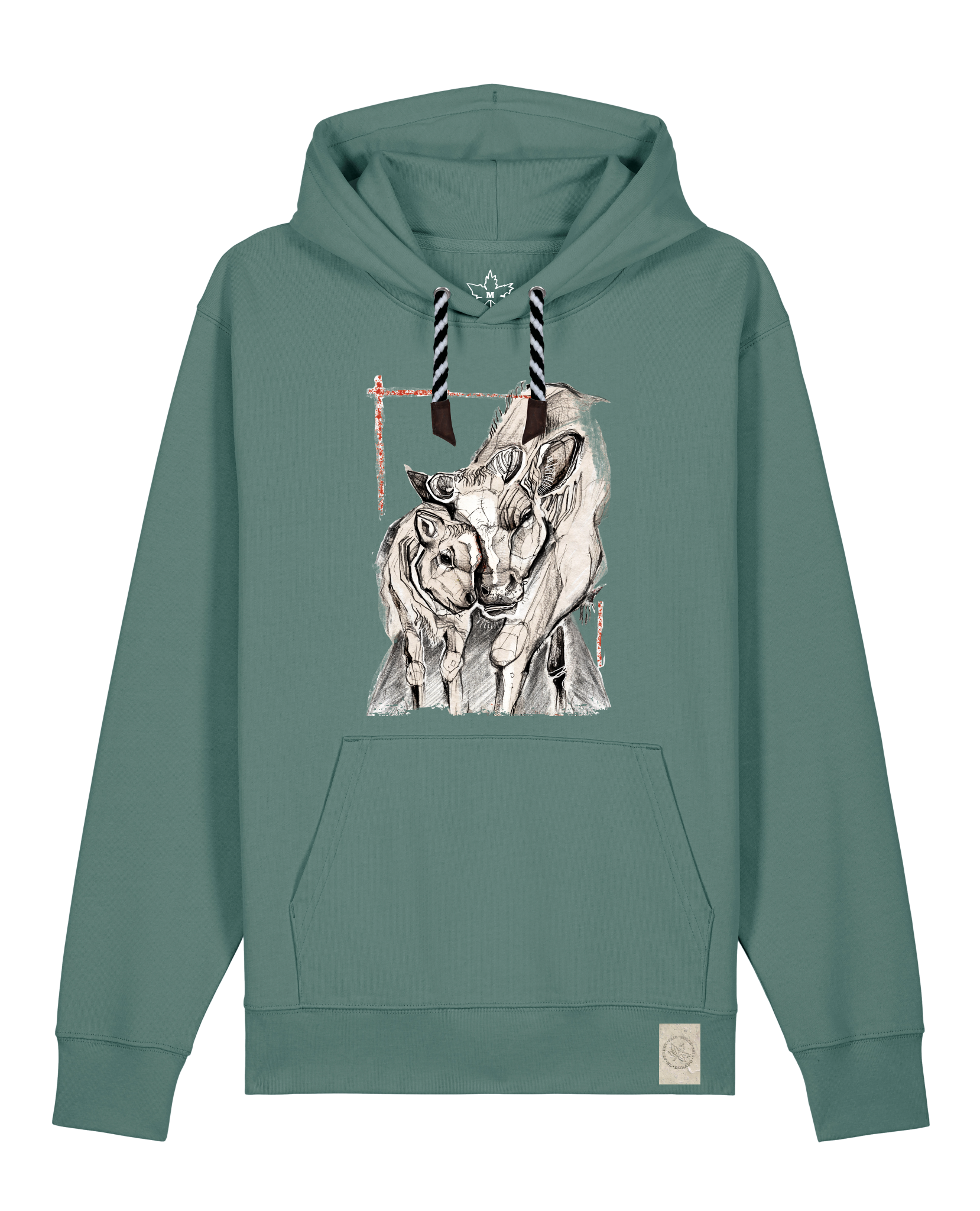 bio-unisex-medium fit-hoodie-kühe-stsu177-blautanne-sw kordel-front