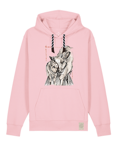 bio-unisex-medium fit-hoodie-kühe-stsu177-flamingo-sw kordel-front