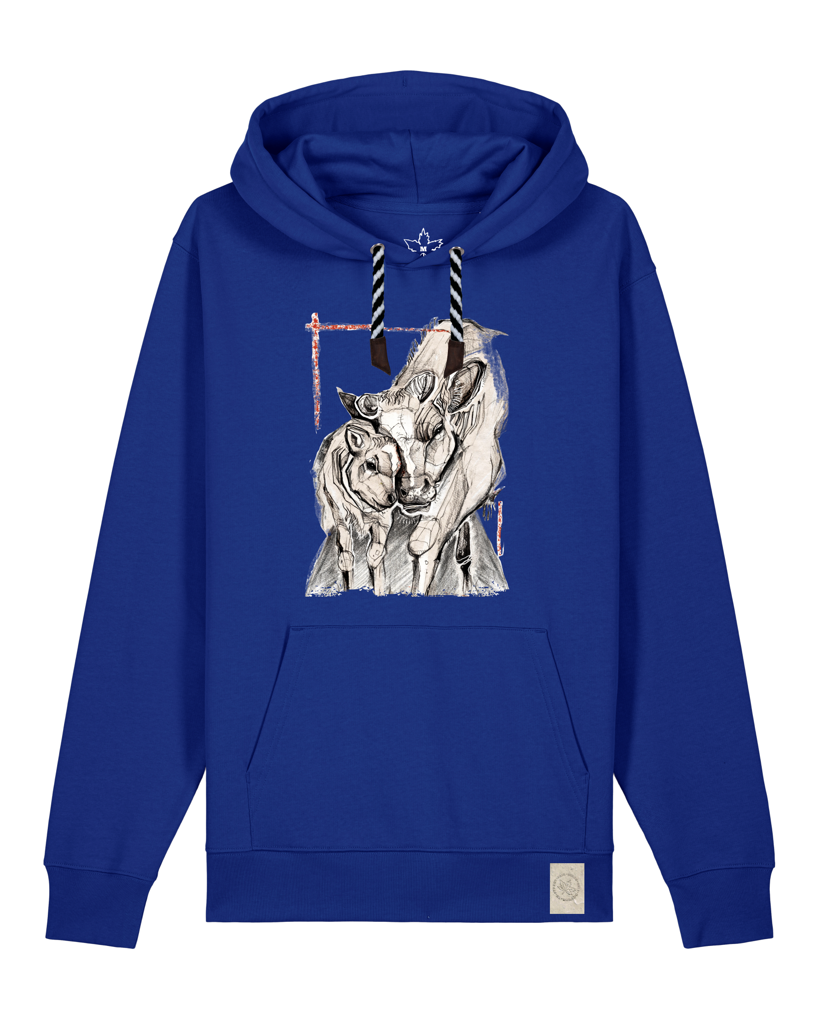 bio-unisex-medium fit-hoodie-kühe-stsu177-kornblume-sw kordel-front