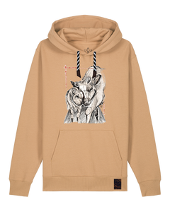 bio-unisex-medium fit-hoodie-kühe-stsu177-meersand-sw kordel-front