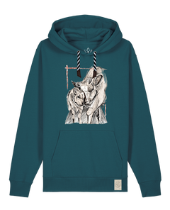 bio-unisex-medium fit-hoodie-kühe-stsu177-nordmanntanne-sw kordel-front