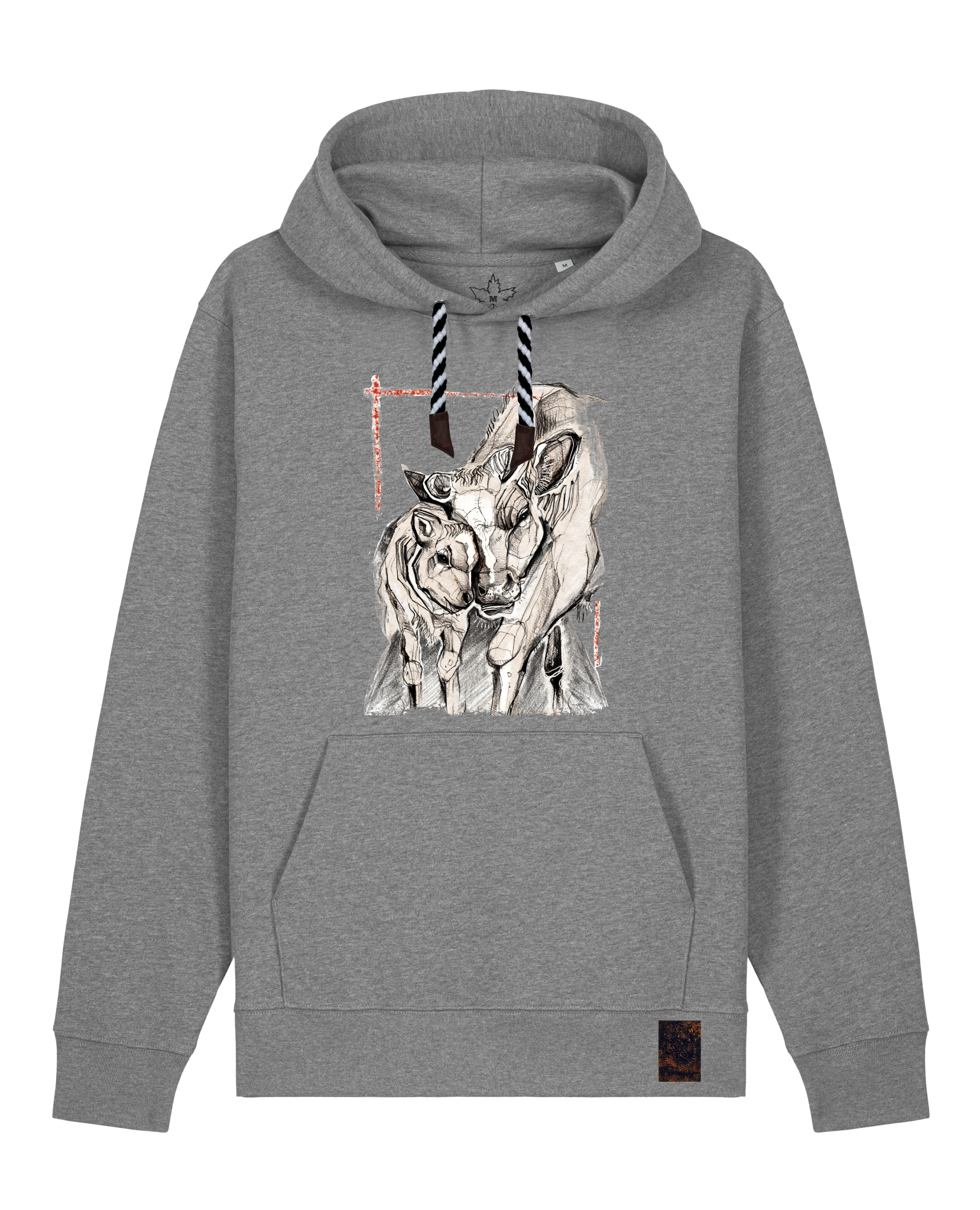 bio-unisex-medium fit-hoodie-kühe-stsu177-opossum-sw kordel-front