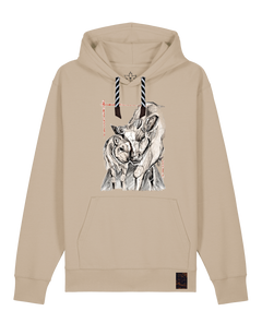 bio-unisex-medium fit-hoodie-kühe-stsu177-treibsand-sw kordel-front