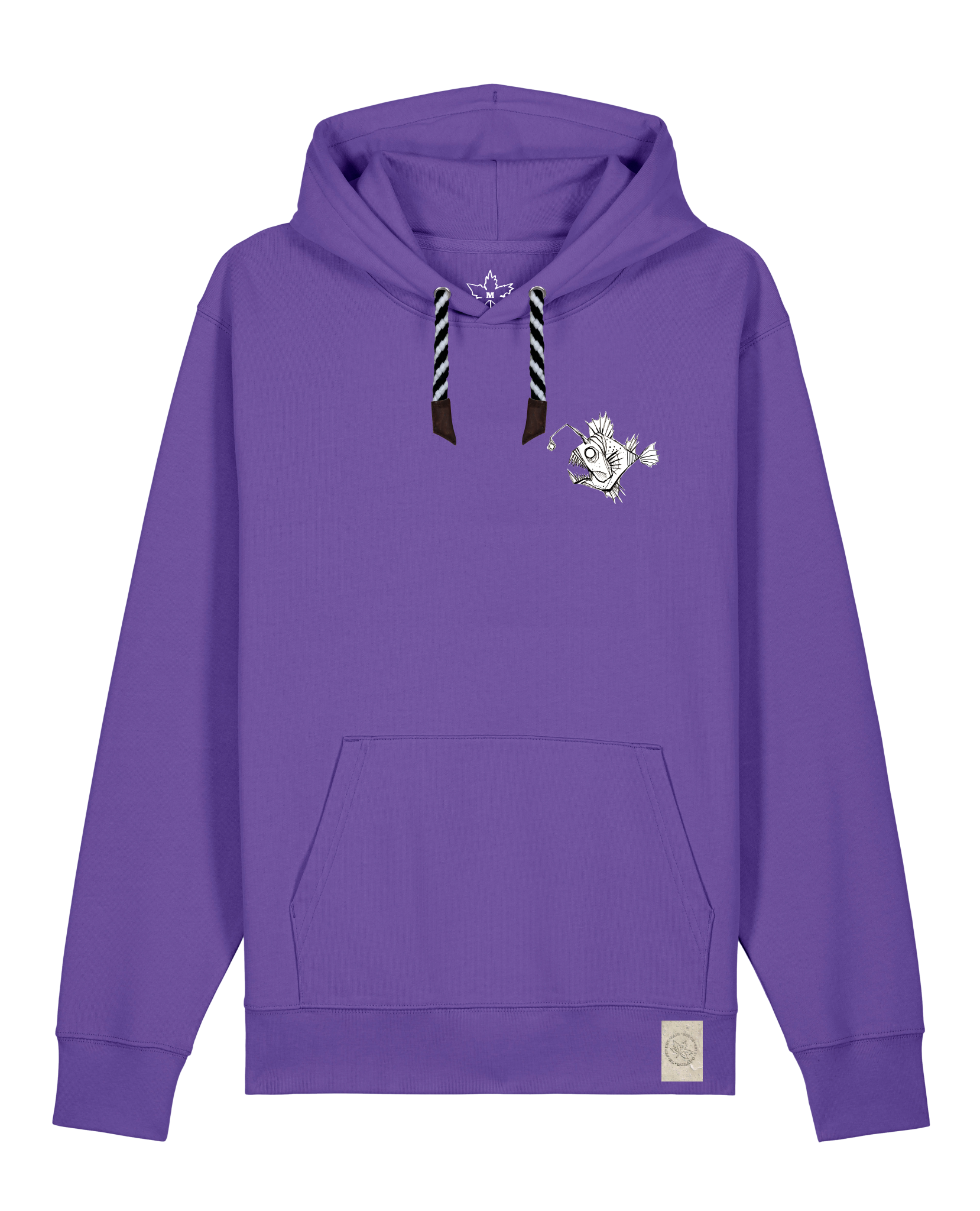 bio-unisex-medium fit-hoodie-lampionfisch (backprint)-stsu177-blaukraut-sw kordel-front