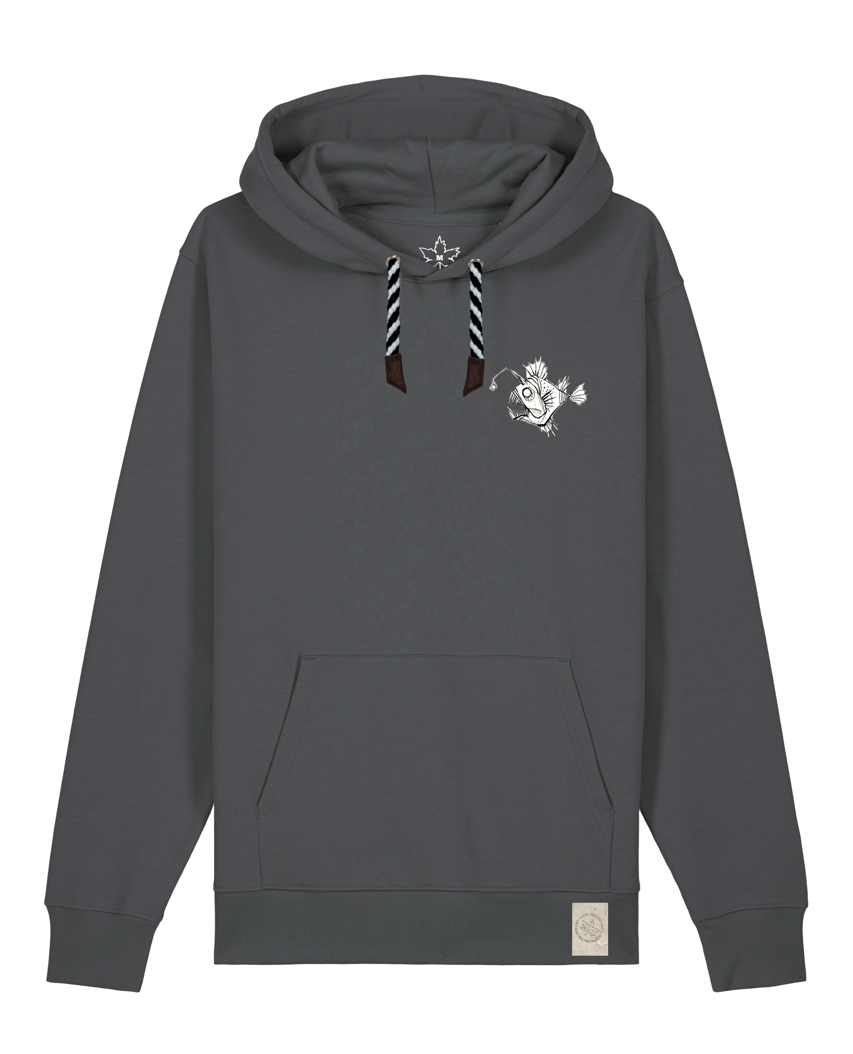 bio-unisex-medium fit-hoodie-lampionfisch (backprint)-stsu177-eisen-sw kordel-front