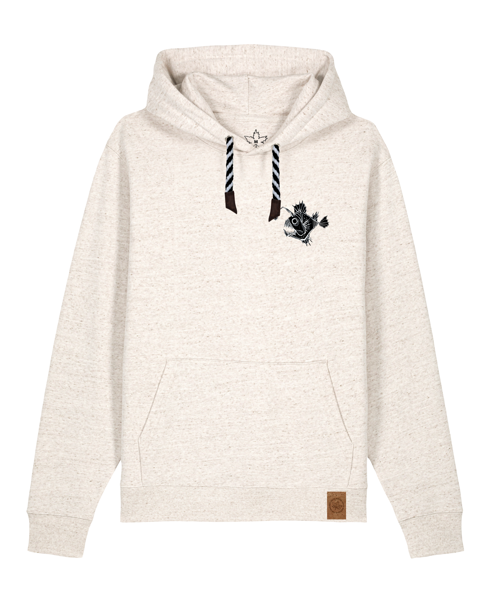 bio-unisex-medium fit-hoodie-lampionfisch (backprint)-stsu177-elbsandstein-sw kordel-front
