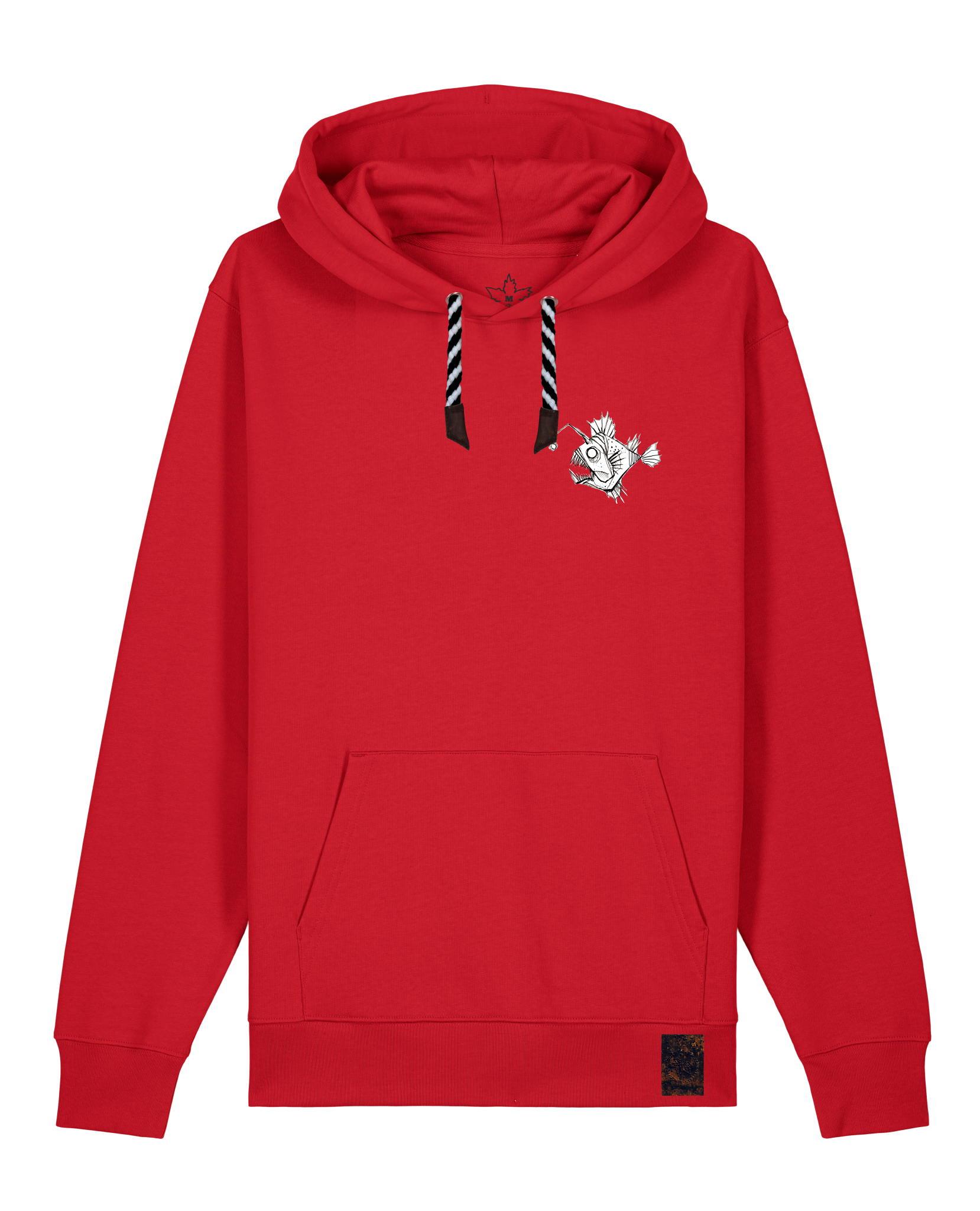bio-unisex-medium fit-hoodie-lampionfisch (backprint)-stsu177-erdbeere-sw kordel-front