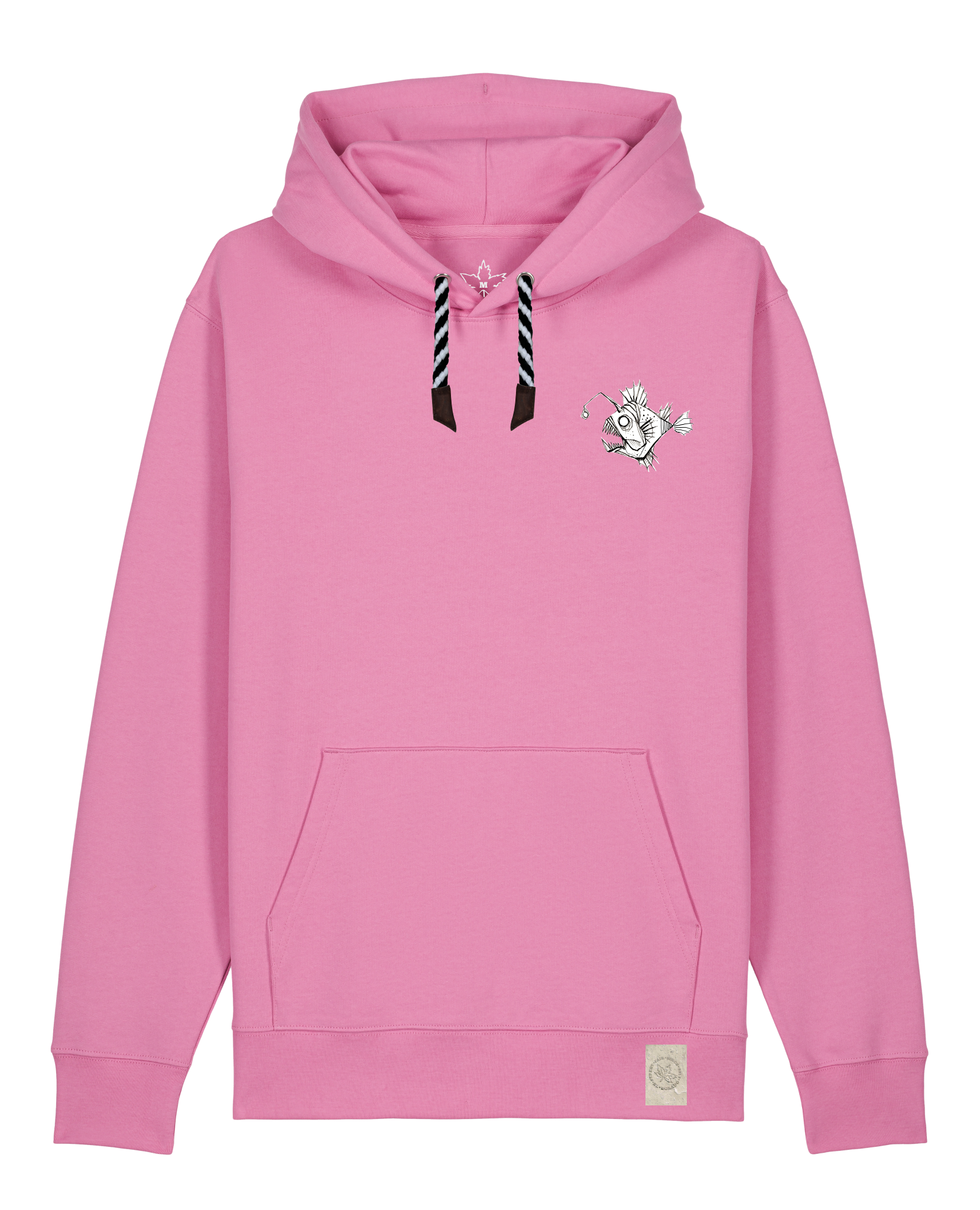 bio-unisex-medium fit-hoodie-lampionfisch (backprint)-stsu177-kaugummi-sw kordel-front