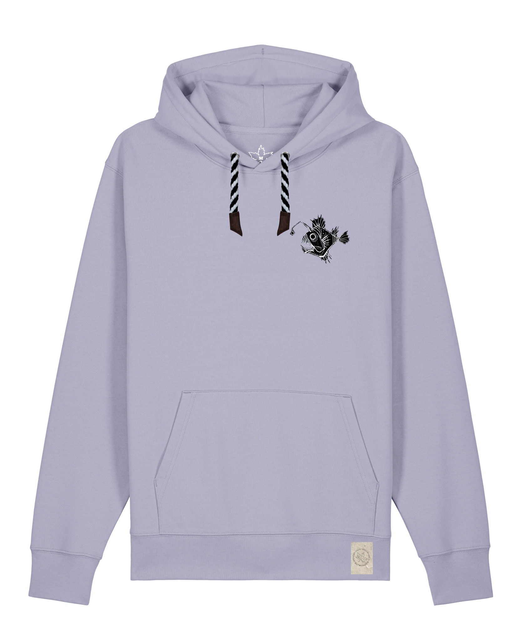 bio-unisex-medium fit-hoodie-lampionfisch (backprint)-stsu177-lavender-sw kordel-front