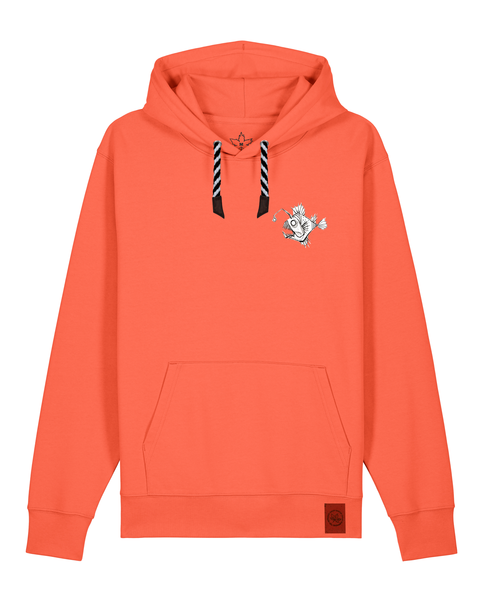 bio-unisex-medium fit-hoodie-lampionfisch (backprint)-stsu177-mandarine-sw kordel-front