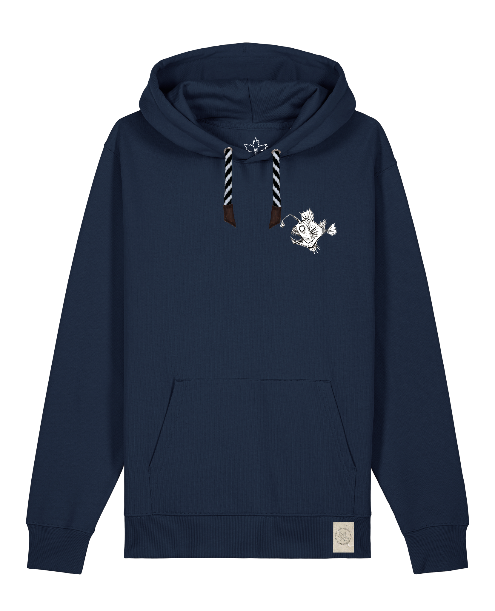bio-unisex-medium fit-hoodie-lampionfisch (backprint)-stsu177-marine-sw kordel-front
