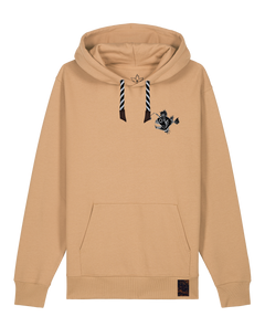 bio-unisex-medium fit-hoodie-lampionfisch (backprint)-stsu177-meersand-sw kordel-front