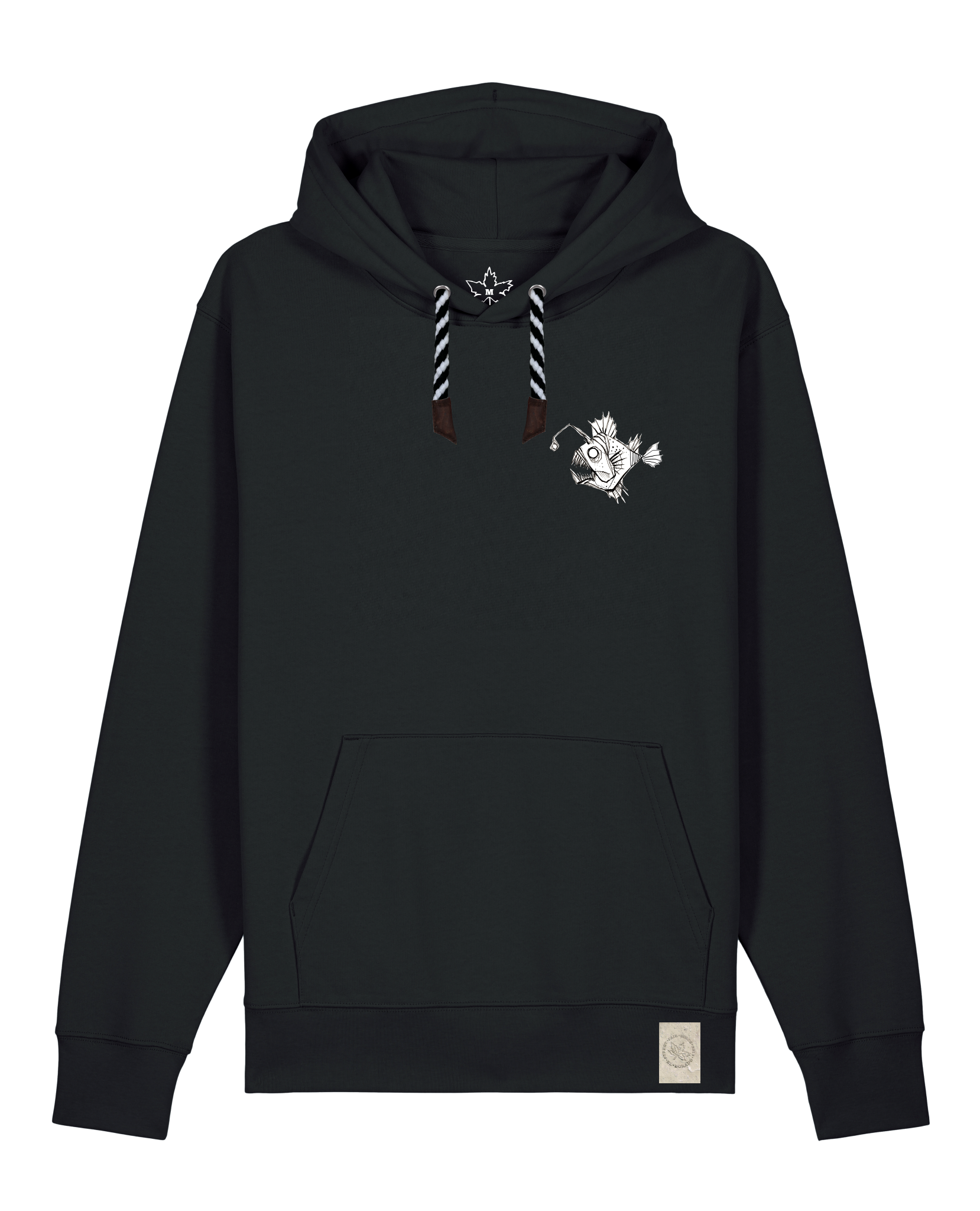 bio-unisex-medium fit-hoodie-lampionfisch (backprint)-stsu177-schwarz-sw kordel-front