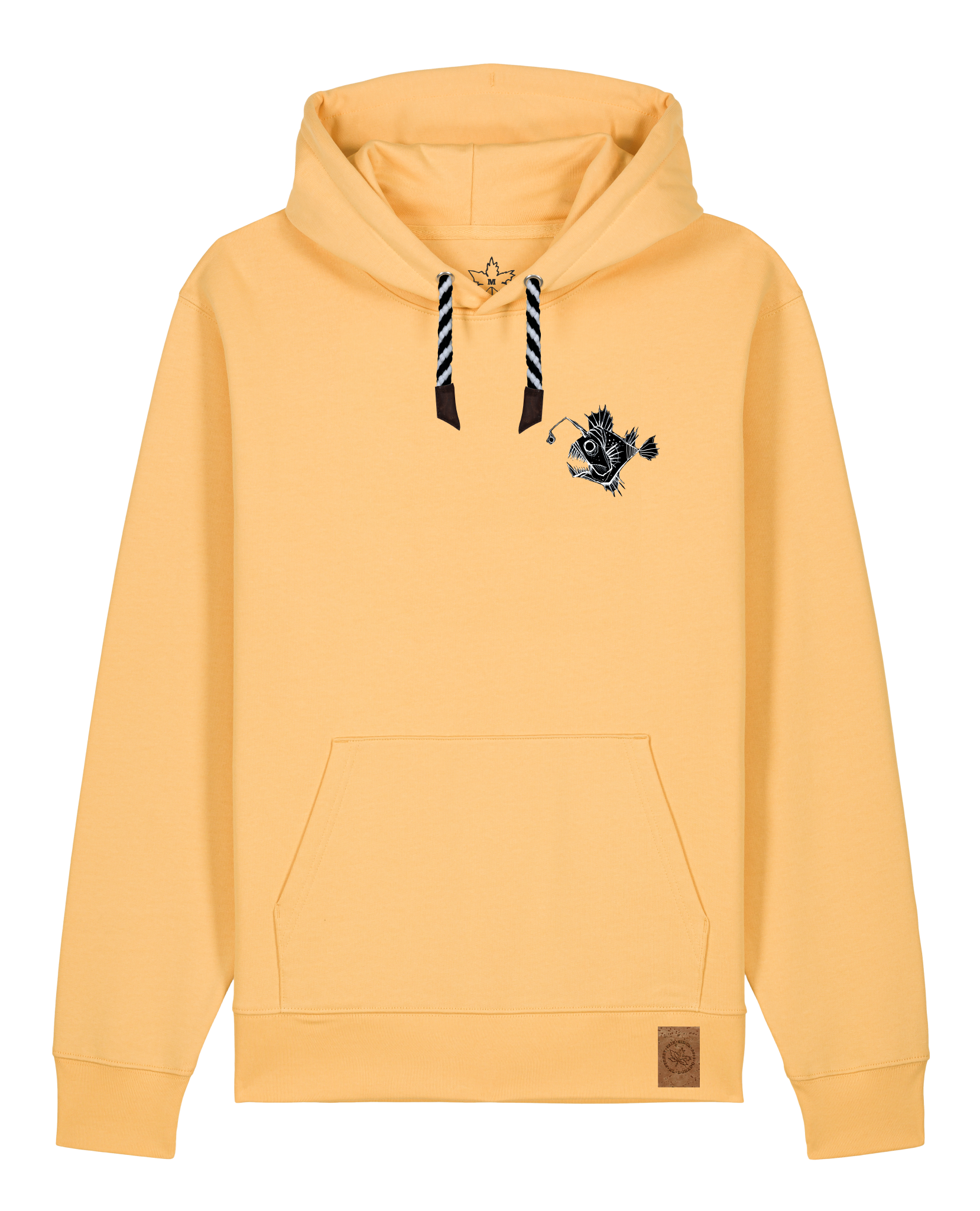 bio-unisex-medium fit-hoodie-lampionfisch (backprint)-stsu177-senfkorn-sw kordel-front