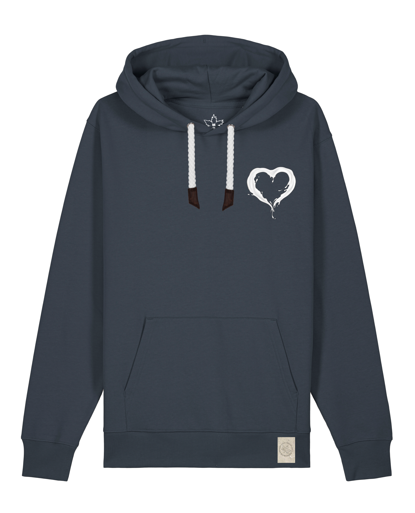 bio-unisex-medium fit-hoodie-milchmagd (backprint)-stsu177-blaubeernacht-weiße kordel-front