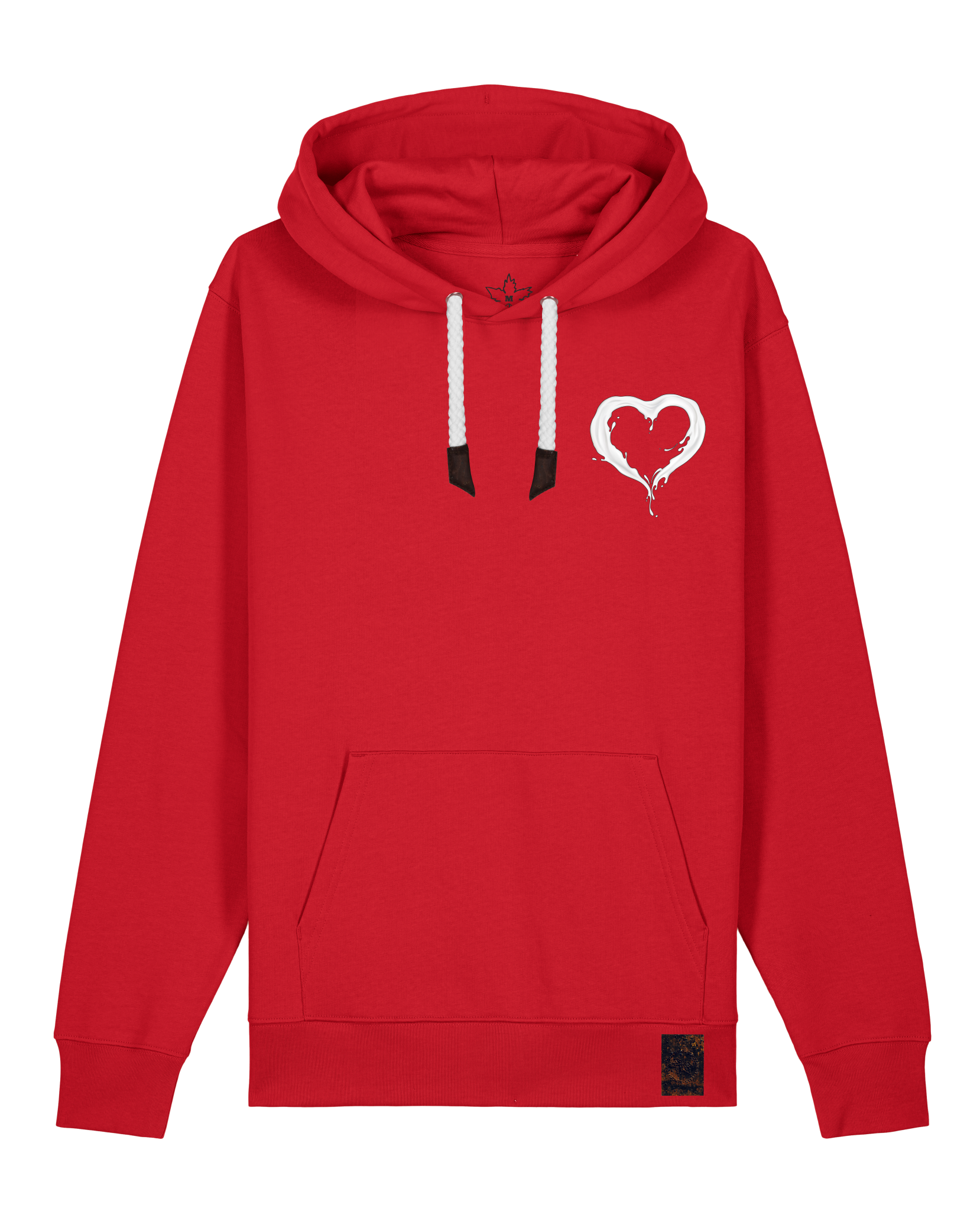 bio-unisex-medium fit-hoodie-milchmagd (backprint)-stsu177-erdbeere-weiße kordel-front