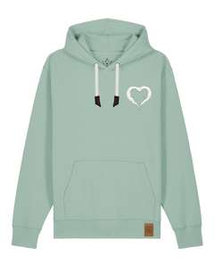 bio-unisex-medium fit-hoodie-milchmagd (backprint)-stsu177-eukalyptus-weiße kordel-front