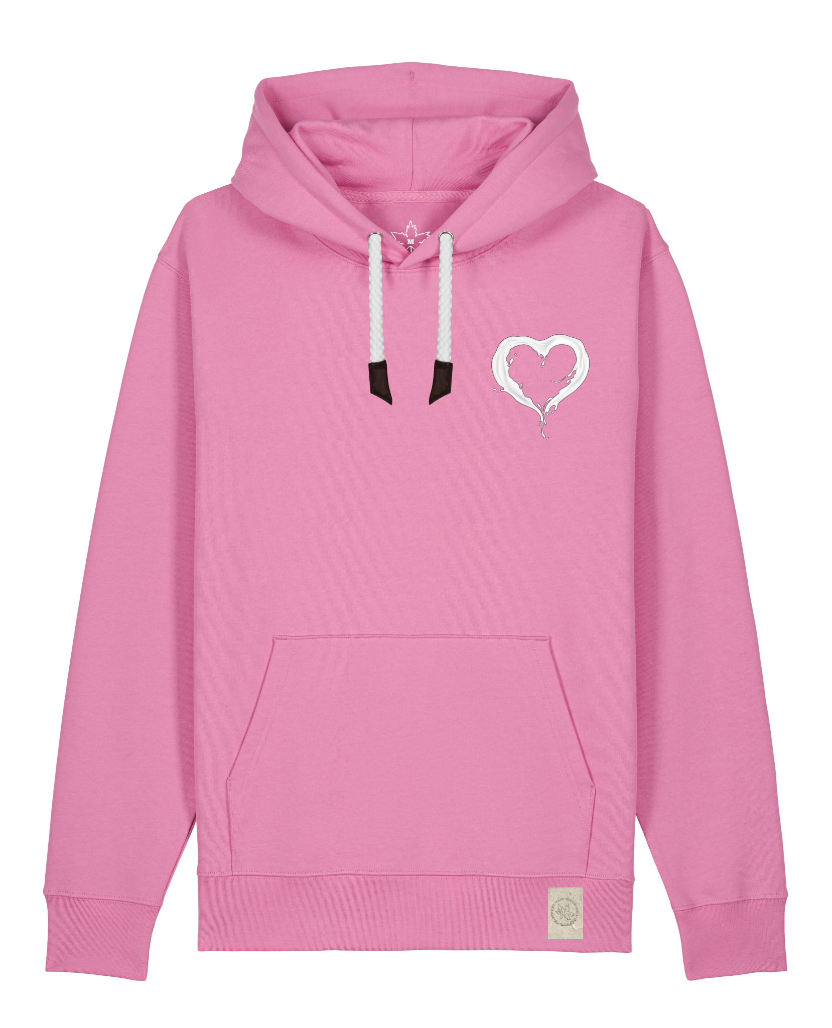 bio-unisex-medium fit-hoodie-milchmagd (backprint)-stsu177-kaugummi-weiße kordel-front